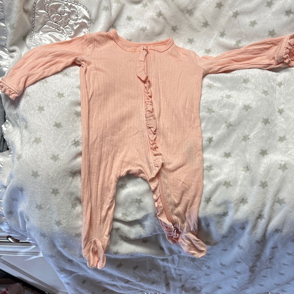 Lot of 2- little me - Ruffled Kids One Piece- bamboo softness!